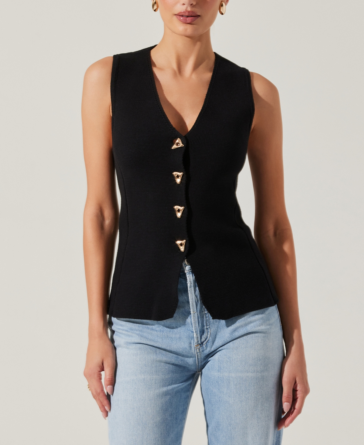 Women's Jayce Cotton Sweater Vest - Cream