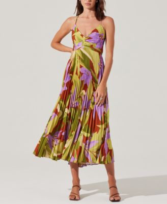 ASTR the Label - Women's Blythe Pleated Tie-Back Dress