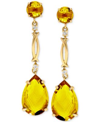 Citrine Drop Earrings (6-1/2 ct. t.w.) in 14k Yellow Gold