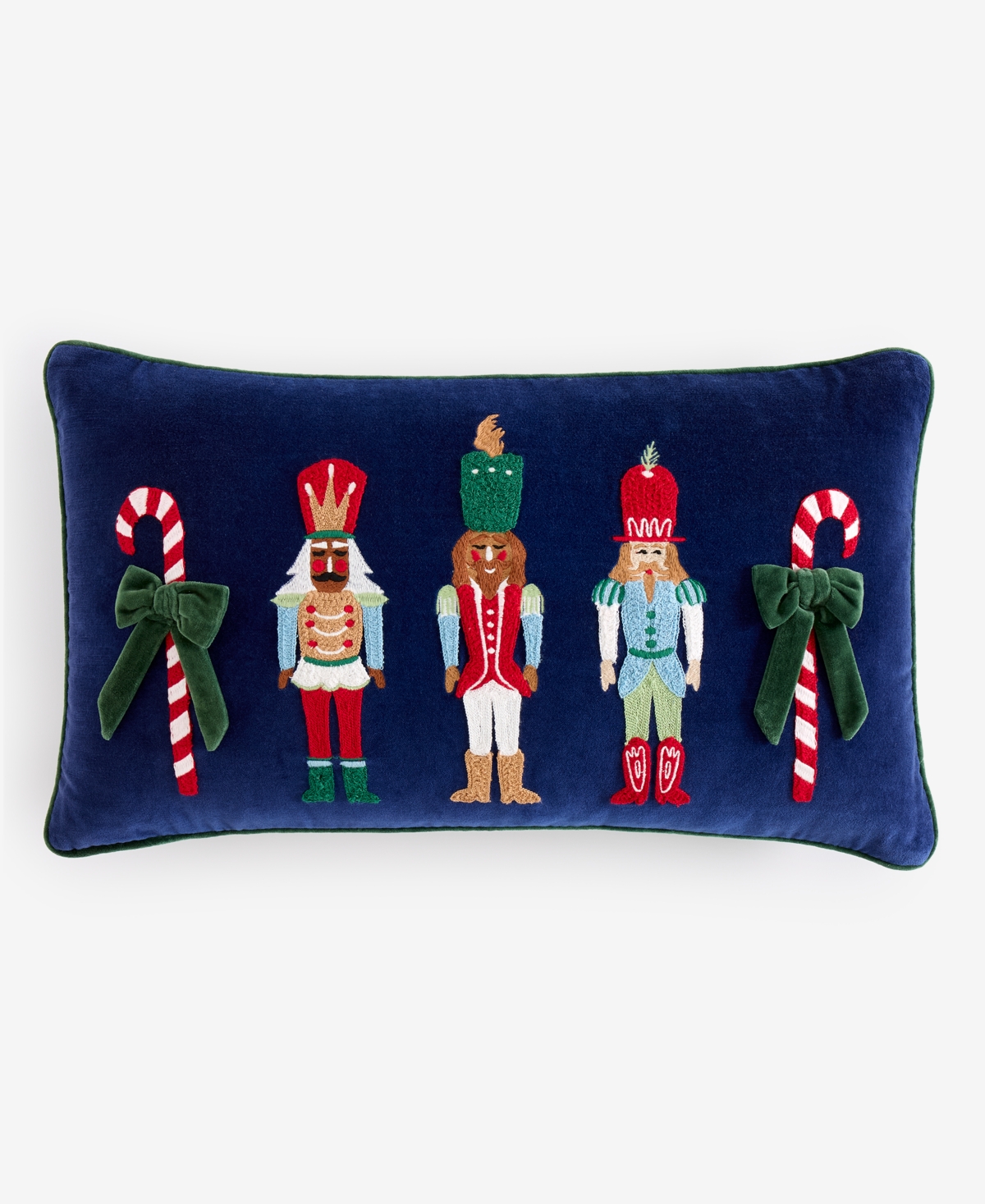 Holiday Lane Nutcrackers Decorative Pillow, 14" X 24", Macy's Exclusive In Blue