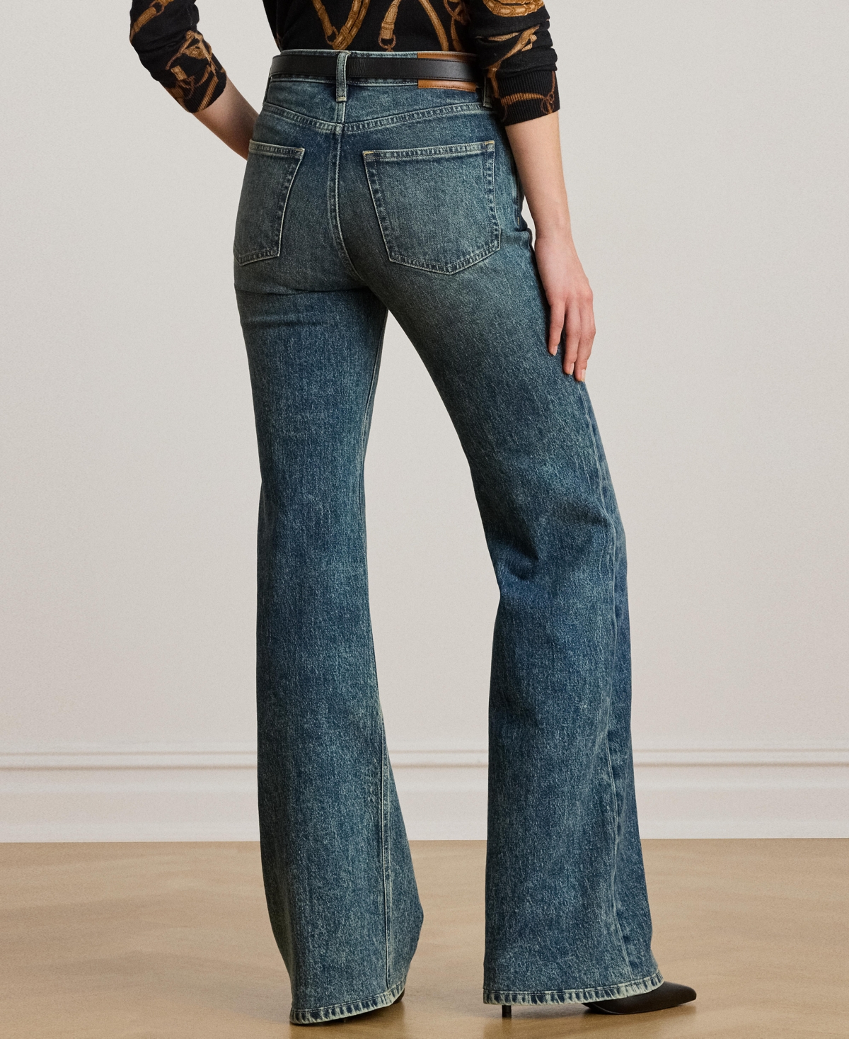 Ralph Lauren Women's High-rise Flare Jeans In Gray
