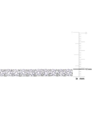 Lab Grown White Sapphire Tennis Necklace  (33 ct. t.w.) in Sterling Silver, 18" (Also Available in 18k Gold Plated over Sterling Silver)