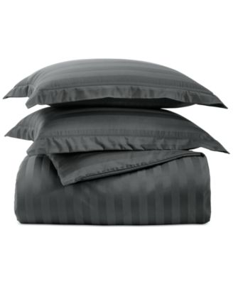 1.5" Stripe 550 Thread Count 100% Cotton 3-Pc. Comforter Set, King, Exclusively at Macy's