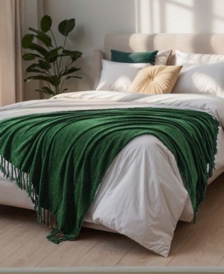 Fringe Tassels Chenille Throw, 50" x 60"