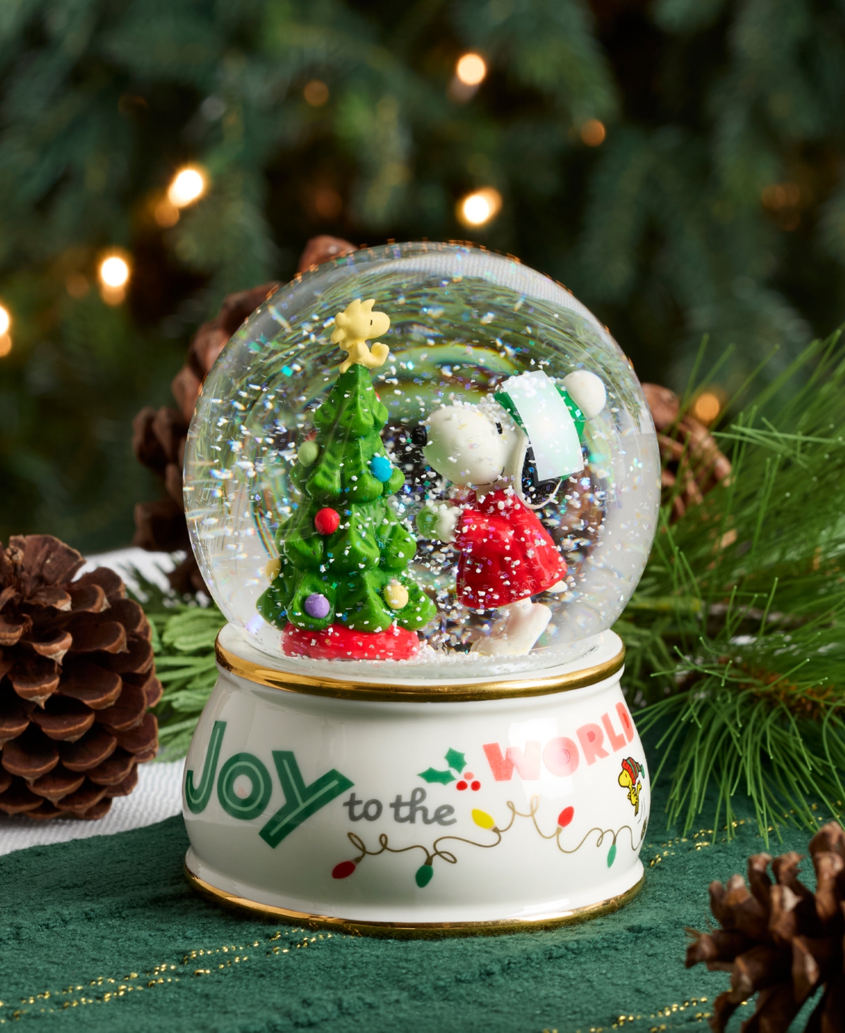 Lenox Snoopy Snow Globe In Multi
