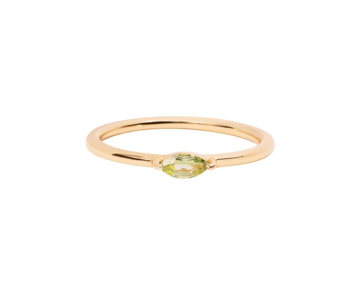 Marquise Birthstone Ring - August Peridot - Peridot