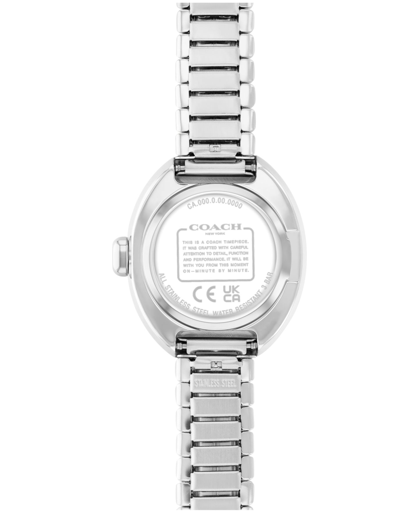 Женские часы COACH Sammy Silver Tone Stainless Steel Stretch Bracelet Watch, 22.5mm — фото 2