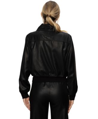 Women's Coated Twill Bomber Jacket 