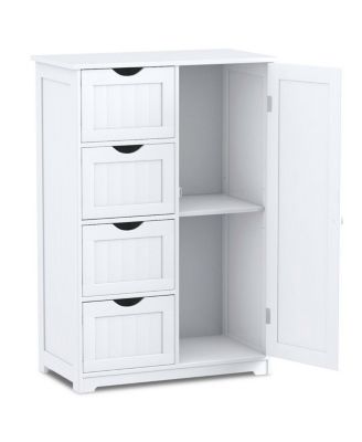 Standing Indoor Wooden Cabinet with 4 Drawers
