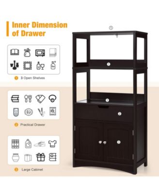 Bathroom Storage Cabinet with Drawer and Shelf Floor Cabinet