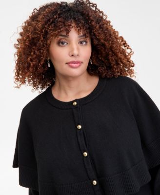 Trendy Plus Size Cape-Overlay Cardigan, Macy's Exclusive 
