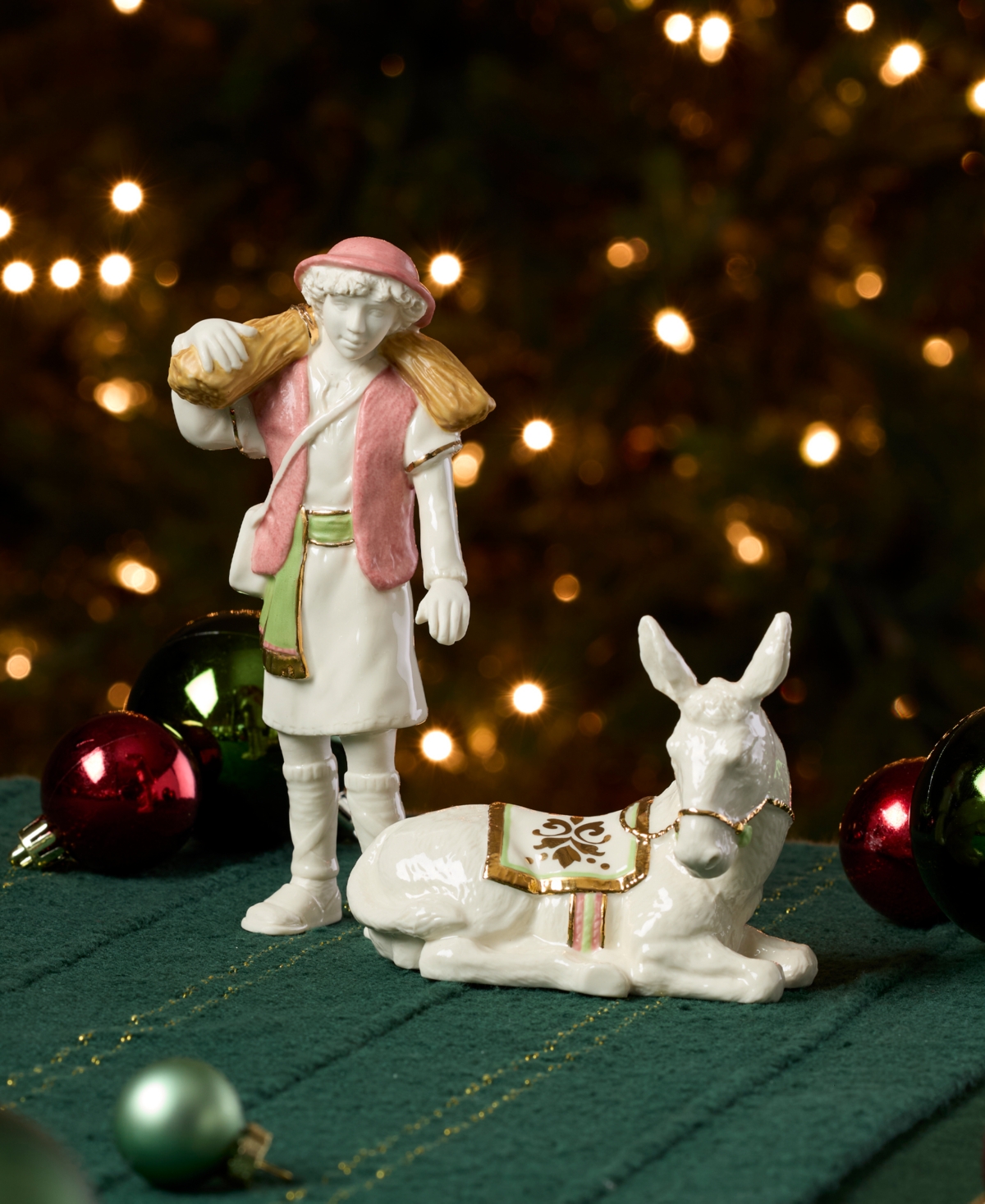 Lenox First Blessing Boy With Donkey Figurine In Multi