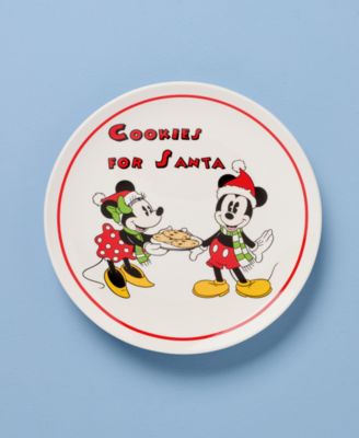 Disney Holiday Mickey Mouse Cookies for Santa Plate