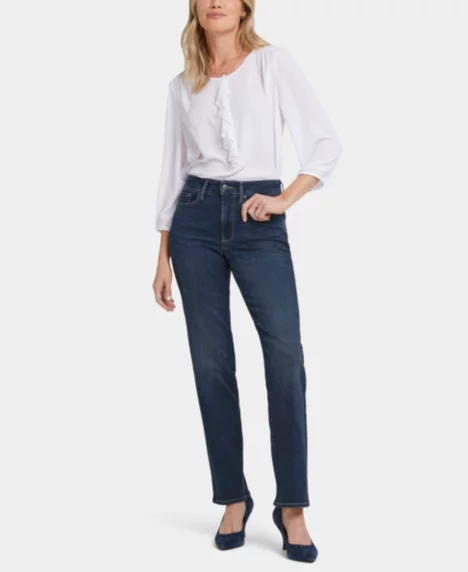 Petite Marilyn Pull On Straight Jeans - Presley