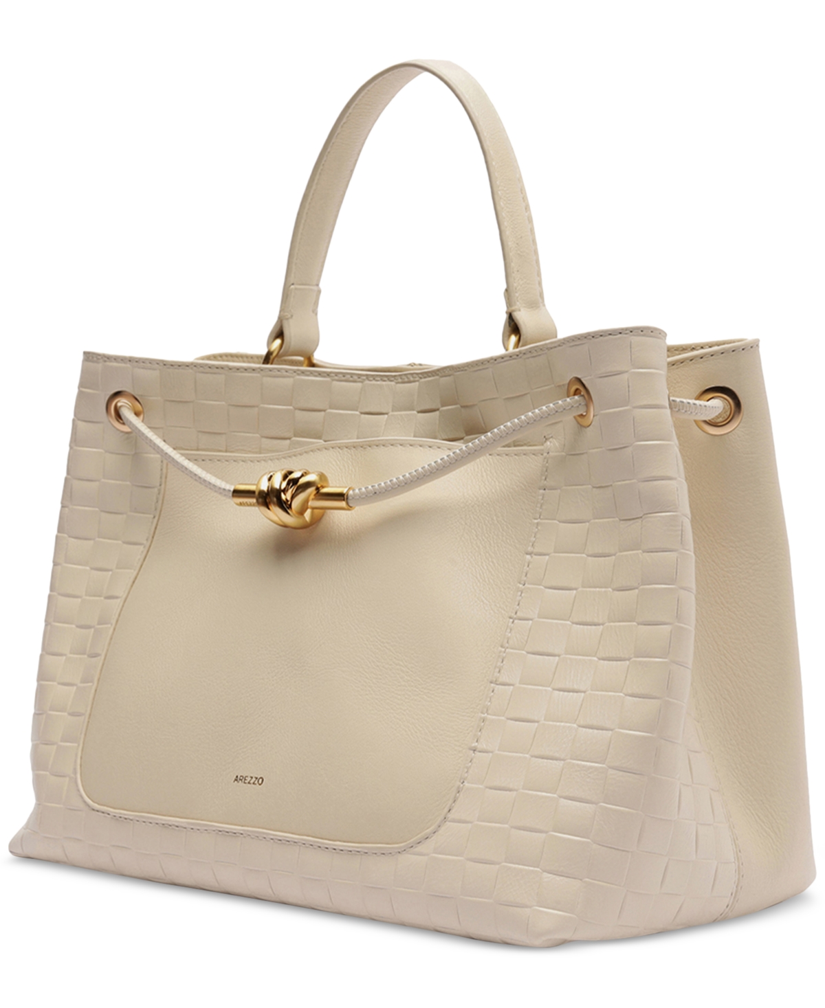 Arezzo Delphine Large Leather Shopping Bag In Brown