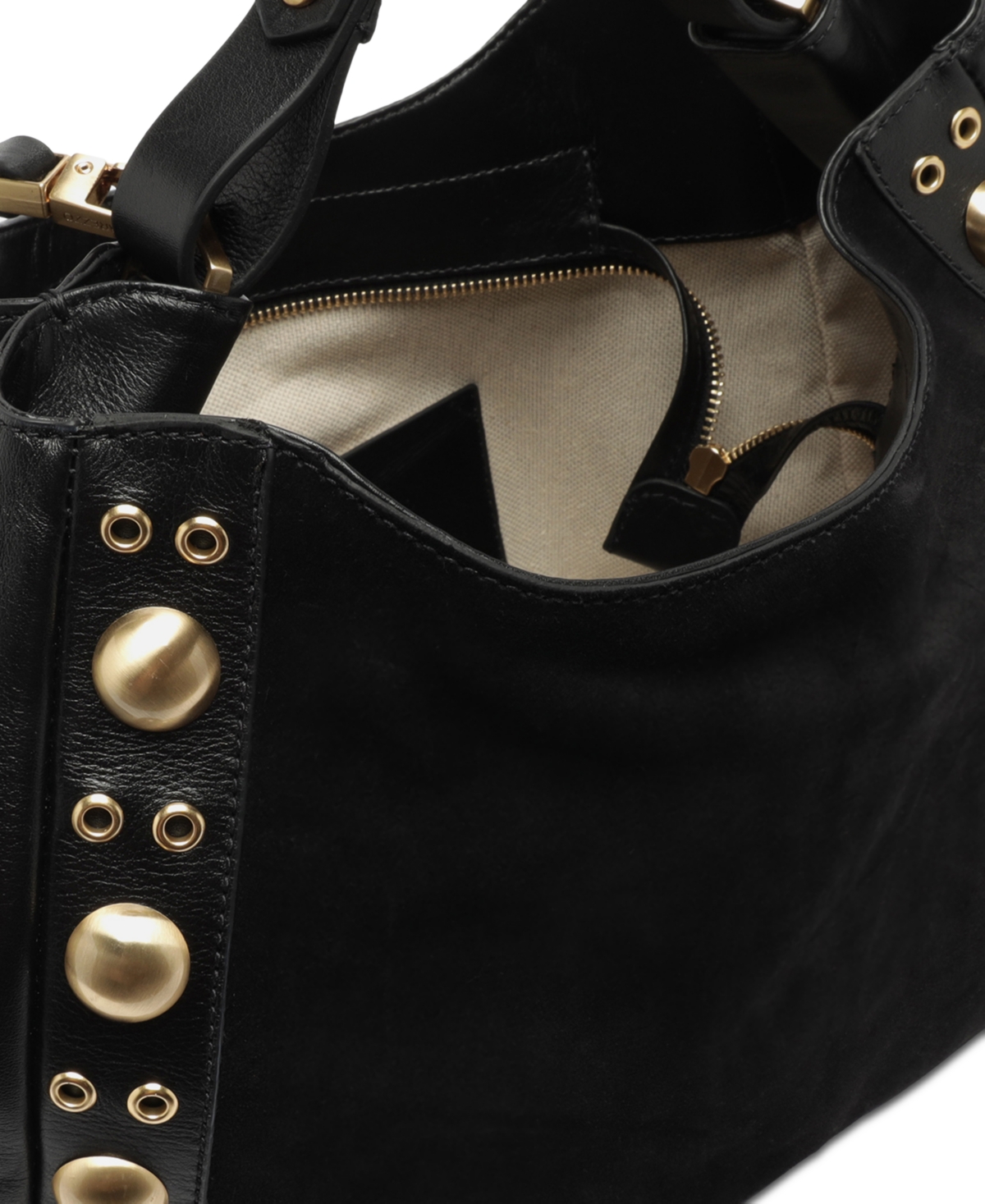 Arezzo Owen Medium Suede Tote In Black