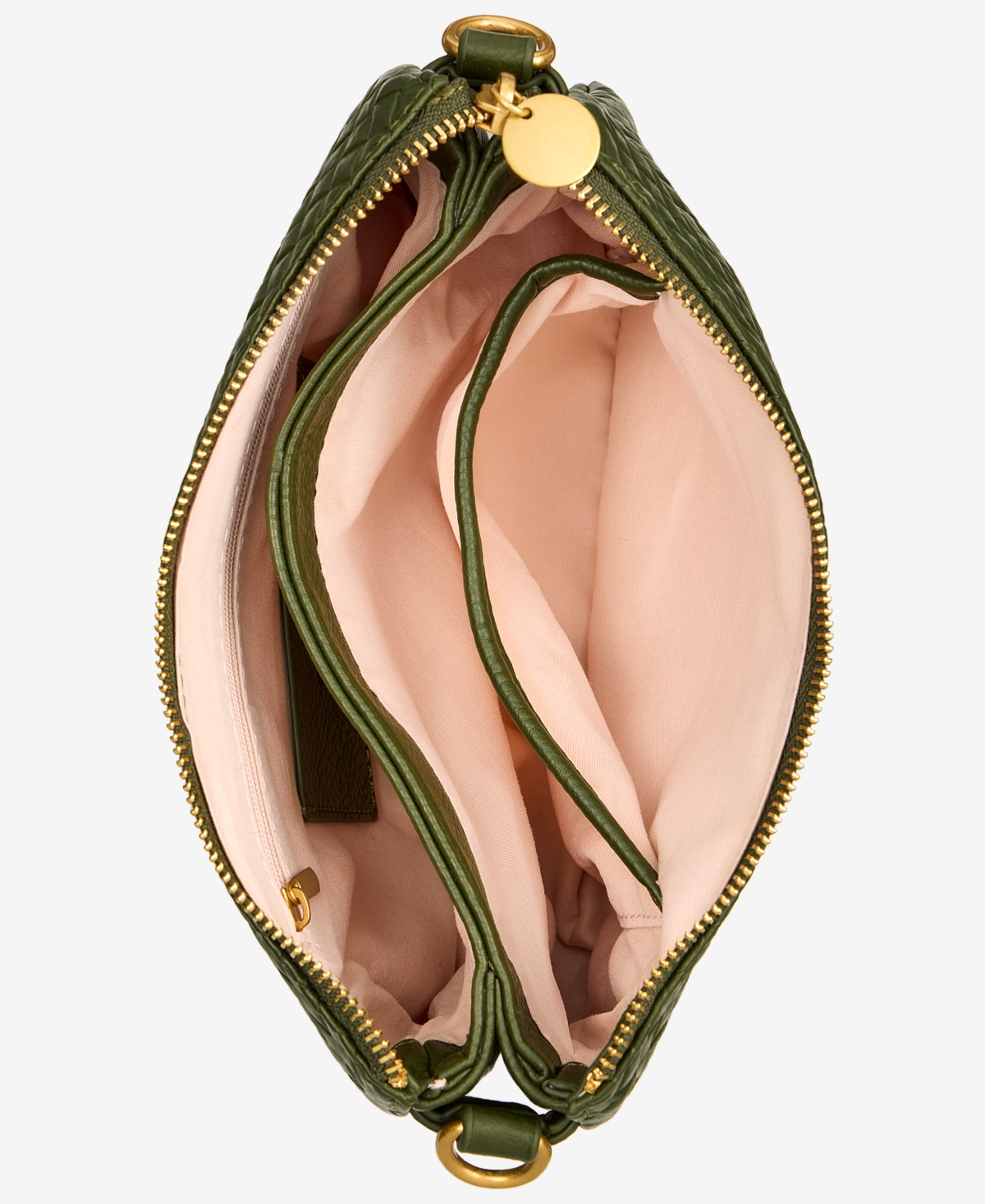 Style & Co Small Woven Double Compartment Crossbody, Macy's Exclusive In Green