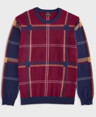 Men's Patrick Regular-Fit Plaid 100% Cashmere Sweater, Macy's Exclusive