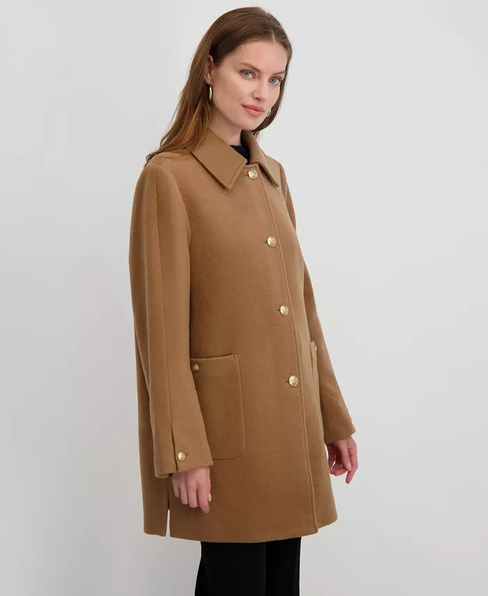 Women's Collared Single-Breasted Coat - thumbnail 3