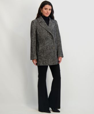 Women's Notched-Collar Button-Front Coat