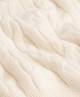 Men's Regular-Fit Cable-Knit 100% Cashmere Sweater Polo Shirt, Macy's Exclusive  