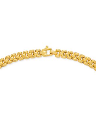 Panther Chain Link 18" Collar Necklace in 14k Gold