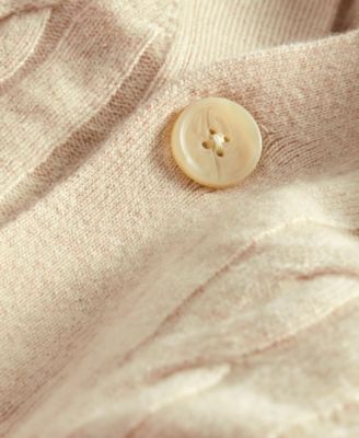 Men's Regular-Fit Cable-Knit 100% Cashmere Cardigan, Macy's Exclusive