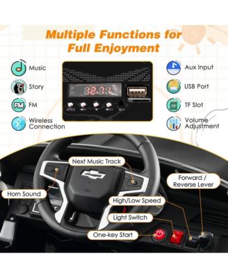 12V Kids Ride On Car Chevrolet Tahoe Electric Truck SUV Remote w/ Light & Music