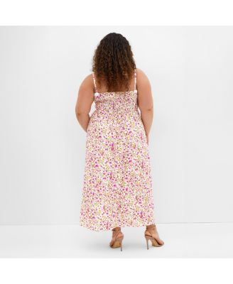 Plus Size Sweet Floral Maxi Dress