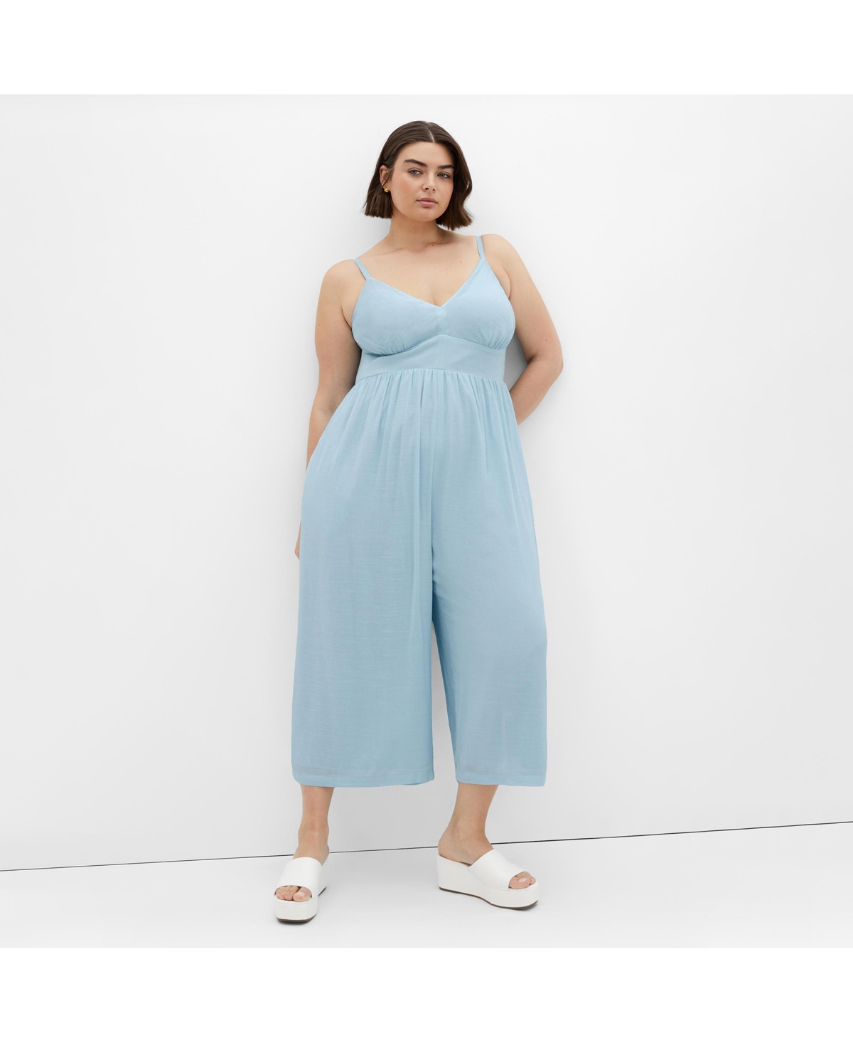 Plus Size Lara Jumpsuit - Boho blue