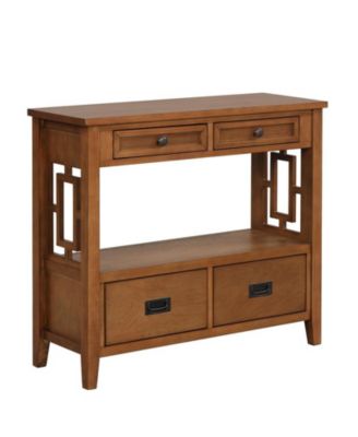 CASAINC 36" Cabinet Pine Wood Console Table with 4 Drawers & 1 Storage Shelf