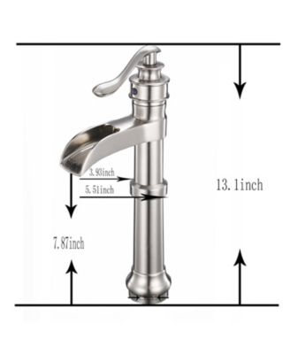 Waterfall Single Hole Single-Handle Vessel Bathroom Faucet With Supply Line in Oil Rubbed Bronze