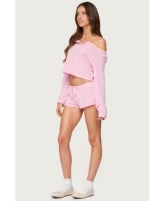 Women's Teddy Cropped Waffle Top