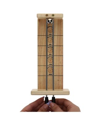 Mini Shoot The Moon - a Classic 1940's Nostalgia Game - Solid Natural Wood - 9 inch travel version