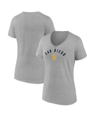 Fanatics - Women's Gray San Diego Padres V-Neck T-Shirt