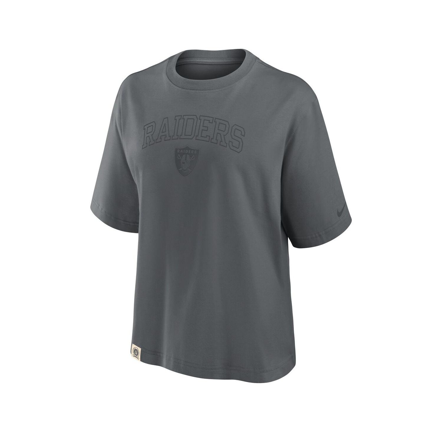 Women's Charcoal Las Vegas Raiders Glory Arch Boxy T-Shirt