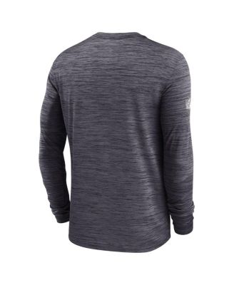 Men's Charcoal Atlanta Falcons Sideline Velocity Performance Long Sleeve T-Shirt