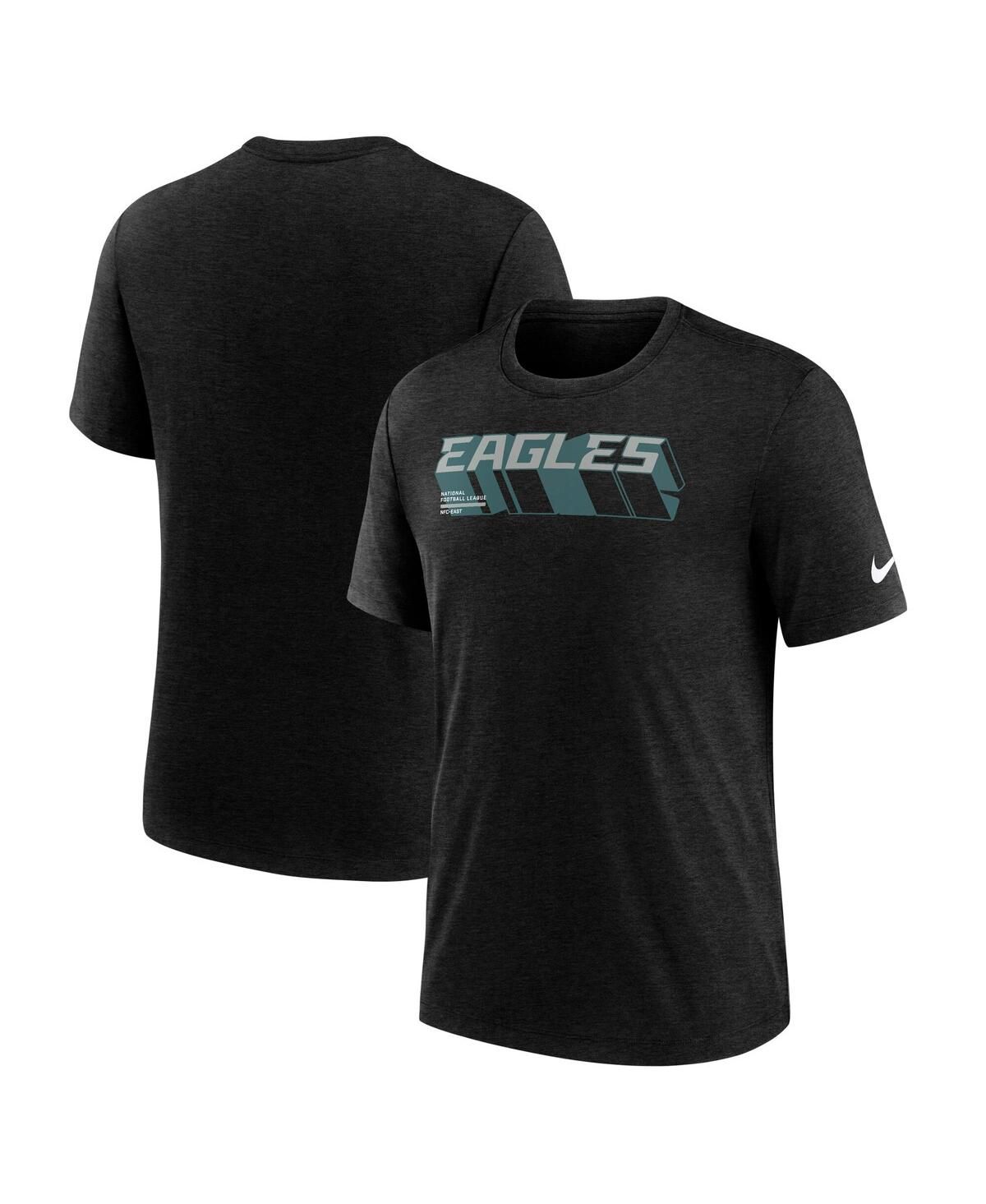 Мужская трехслойная футболка Heather Black Philadelphia Eagles Long Pass