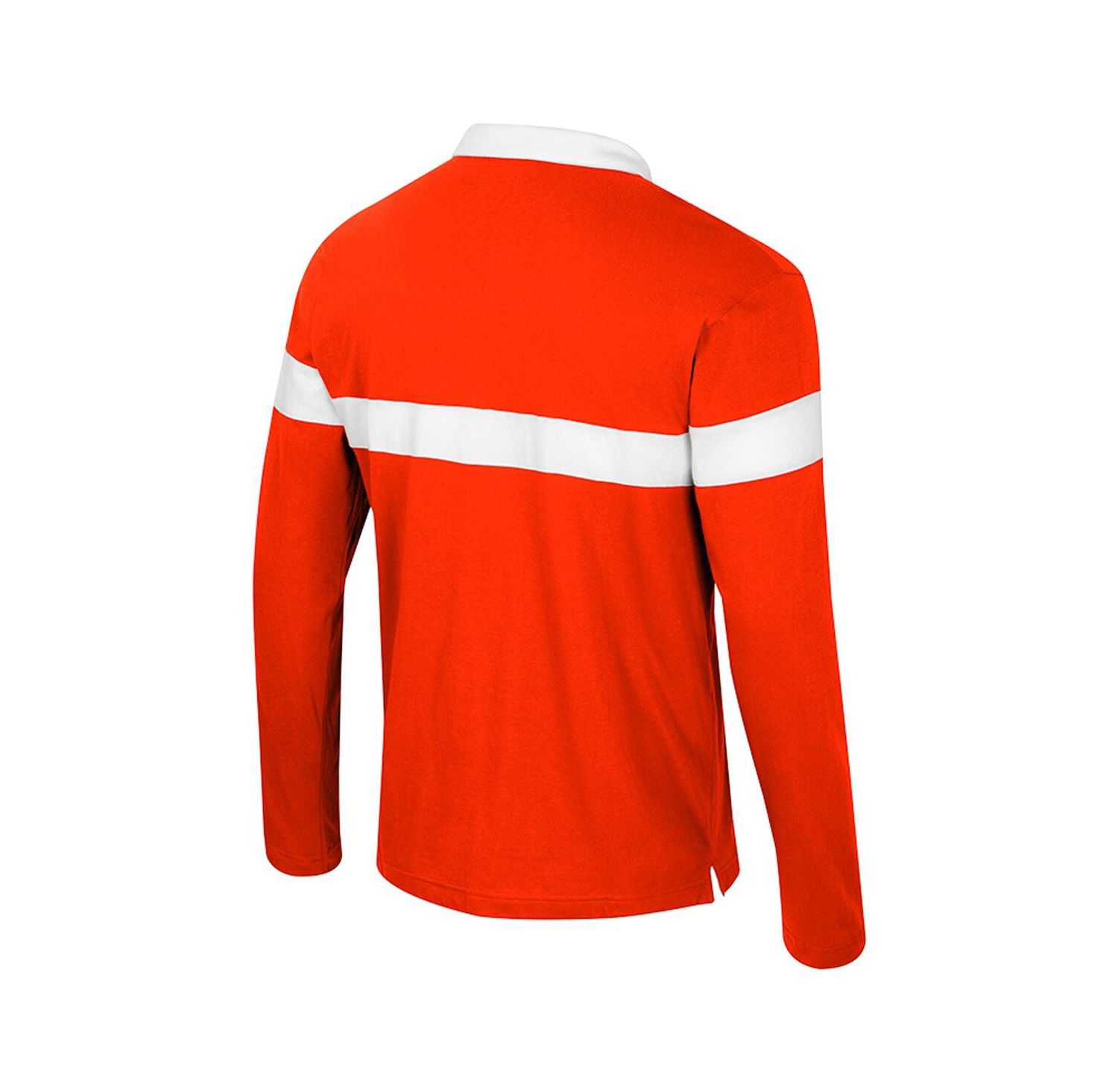 Men's Orange Clemson Tigers Too Cool for School Long Sleeve Polo Shirt