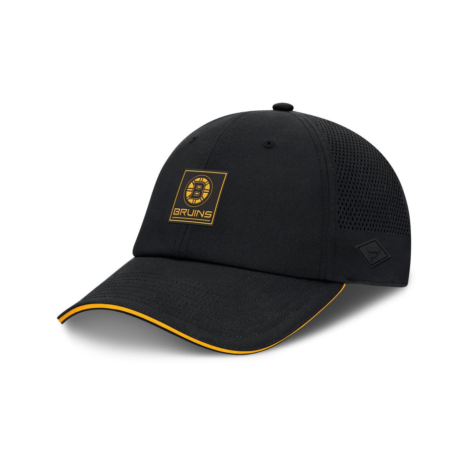 Men's Black Boston Bruins Driver Adjustable Hat