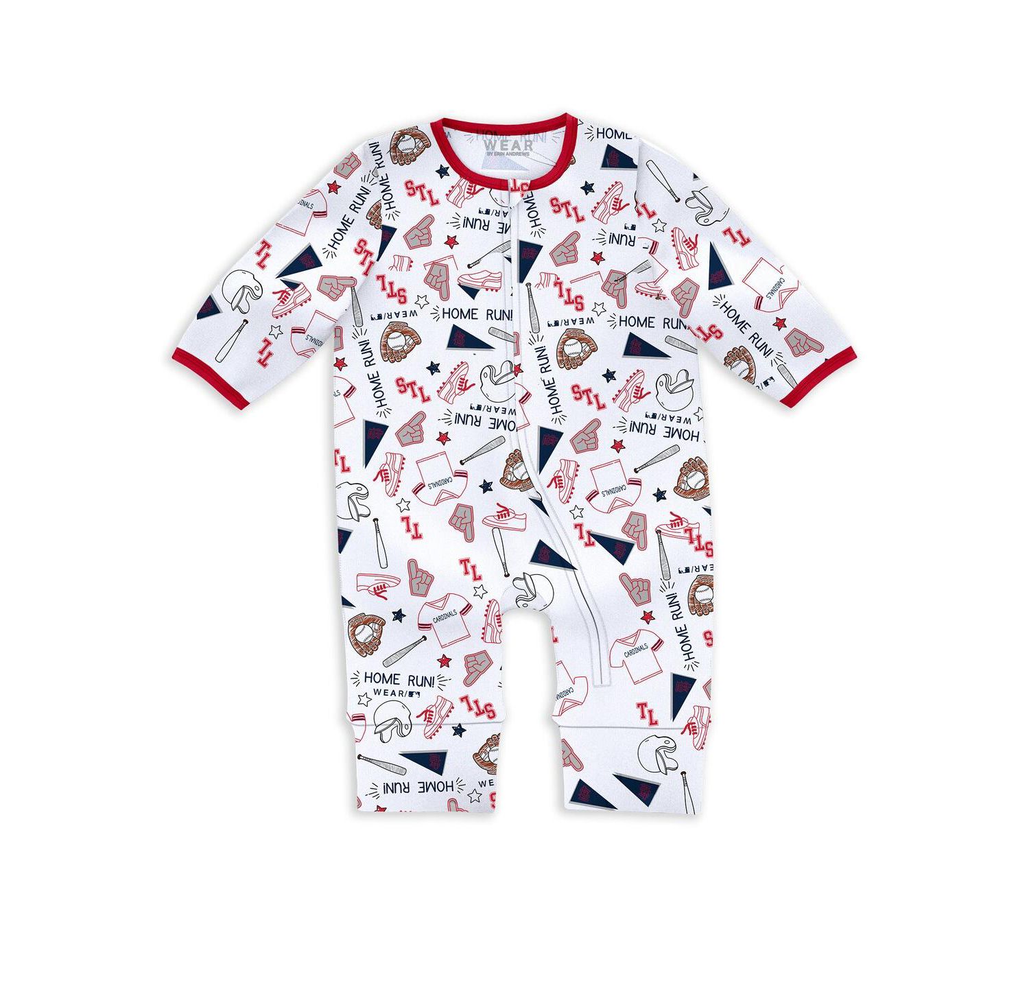 Baby Boys and Girls St. Louis Cardinals Sleep Play with Bib Set