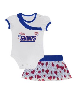 Outerstuff - Baby Boys and Girls 2-Piece New York Giants Love My Team Bodysuit and Skirt Set
