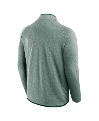 Men's&nbsp;Green Michigan State Spartans Mock Neck Half-Zip Pullover Jacket
