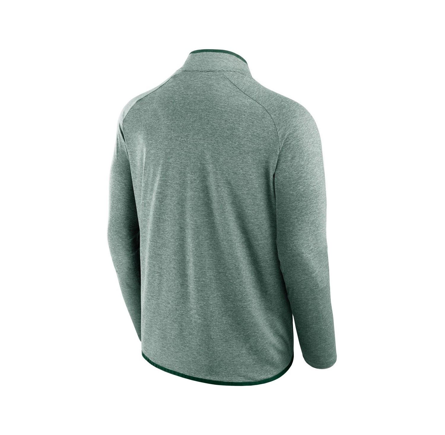 Men's Green Michigan State Spartans Mock Neck Half-Zip Pullover Jacket