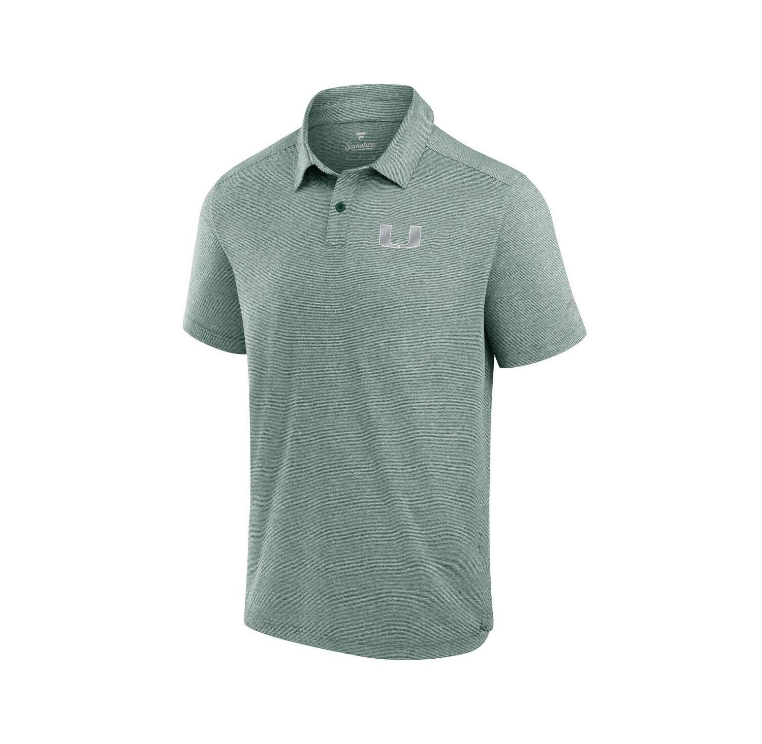 Men's Green Miami Hurricanes Performance Polo Shirt