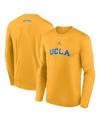 Jordan - Men's Gold UCLA Bruins On-Court Basketball Shootaround Performance Long Sleeve T-Shirt