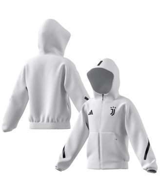 adidas - Big Boys and Girls White Juventus 2025/26 Anthem Full-Zip Jacket