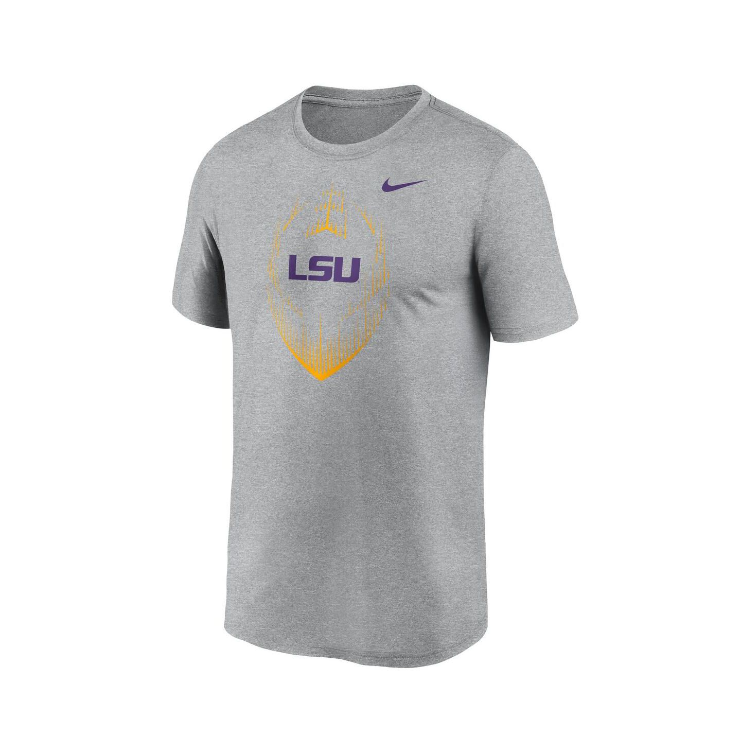 Мужская футболка Nike Heather Gray LSU Tigers Primetime Legend Icon Performance — фото 3