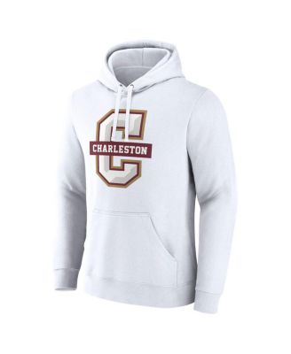 Men's&nbsp;White Charleston Cougars Primary Logo Pullover Hoodie