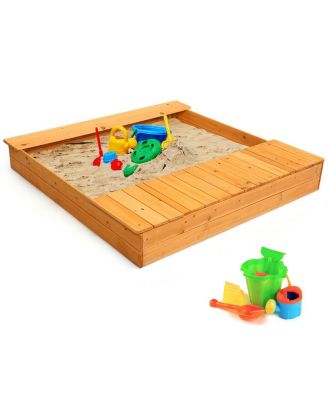 Kids Sandbox, 49”x47” Cedar Wooden Sand Pit